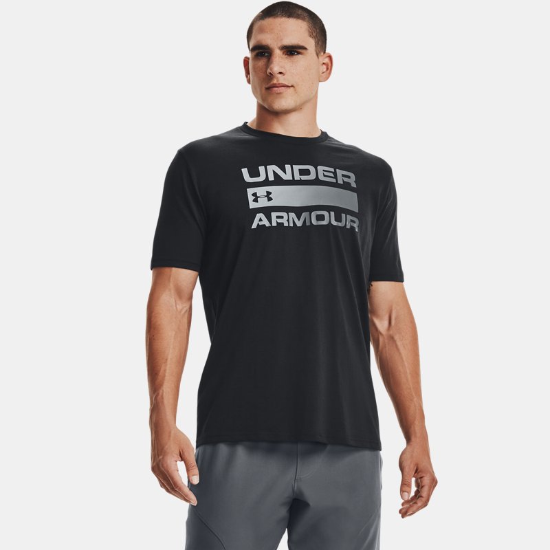 Men's Under Armour Team Issue Wordmark Short Sleeve Black / Pitch Gray XS
